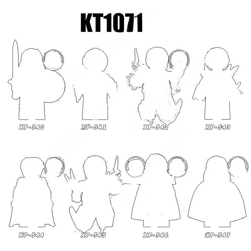 1PCS 액션 피규어 블록 장난감 시리즈 KT1071 XP540 XP541 XP542 ..
