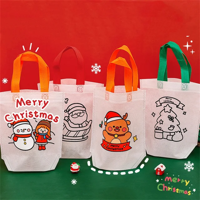 Arts And Crafts for Kids Ages 6-8 under 10 Dollars Christmas Handmade Diy  Non Woven Gift Bag Children's Gift Bag Kindergarten - AliExpress