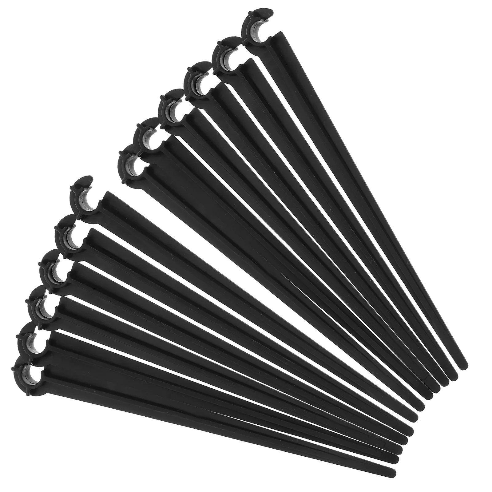 50 Pcs Hose Ground Pole Irrigation Bracket Plastic Pegs Pile Insert Rod System Parts Fixed Garden Support Stakes 6