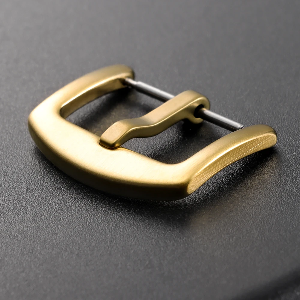 Premium Brushed Solid Stainless Steel Watch Buckle - Silver, Black, Gold Finish