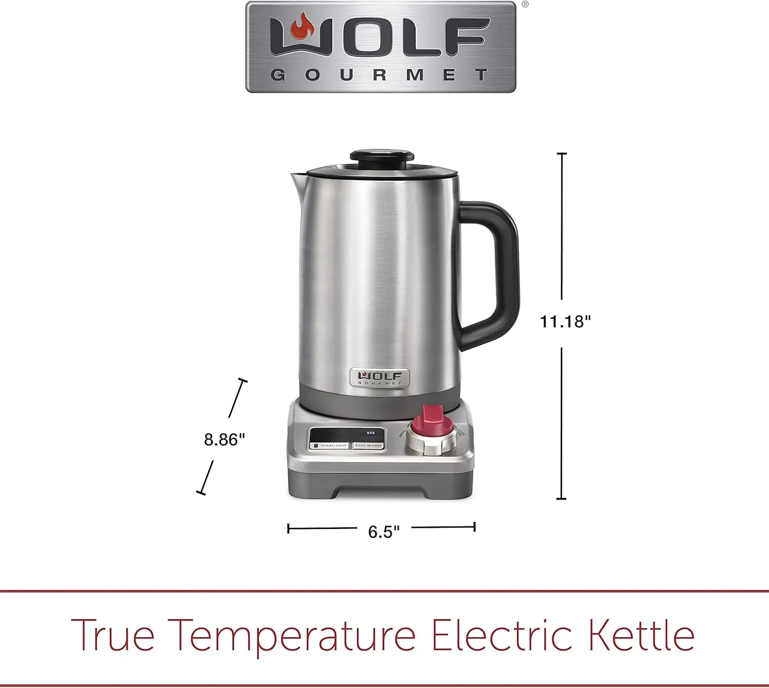 True Temperature Electric Kettle, 1.5 Liter Capacity 5