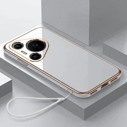 Premium Protective Back Cover with Lens Protection and Stylish Plating Finish for Pura 70 Pro Plus (6D White)