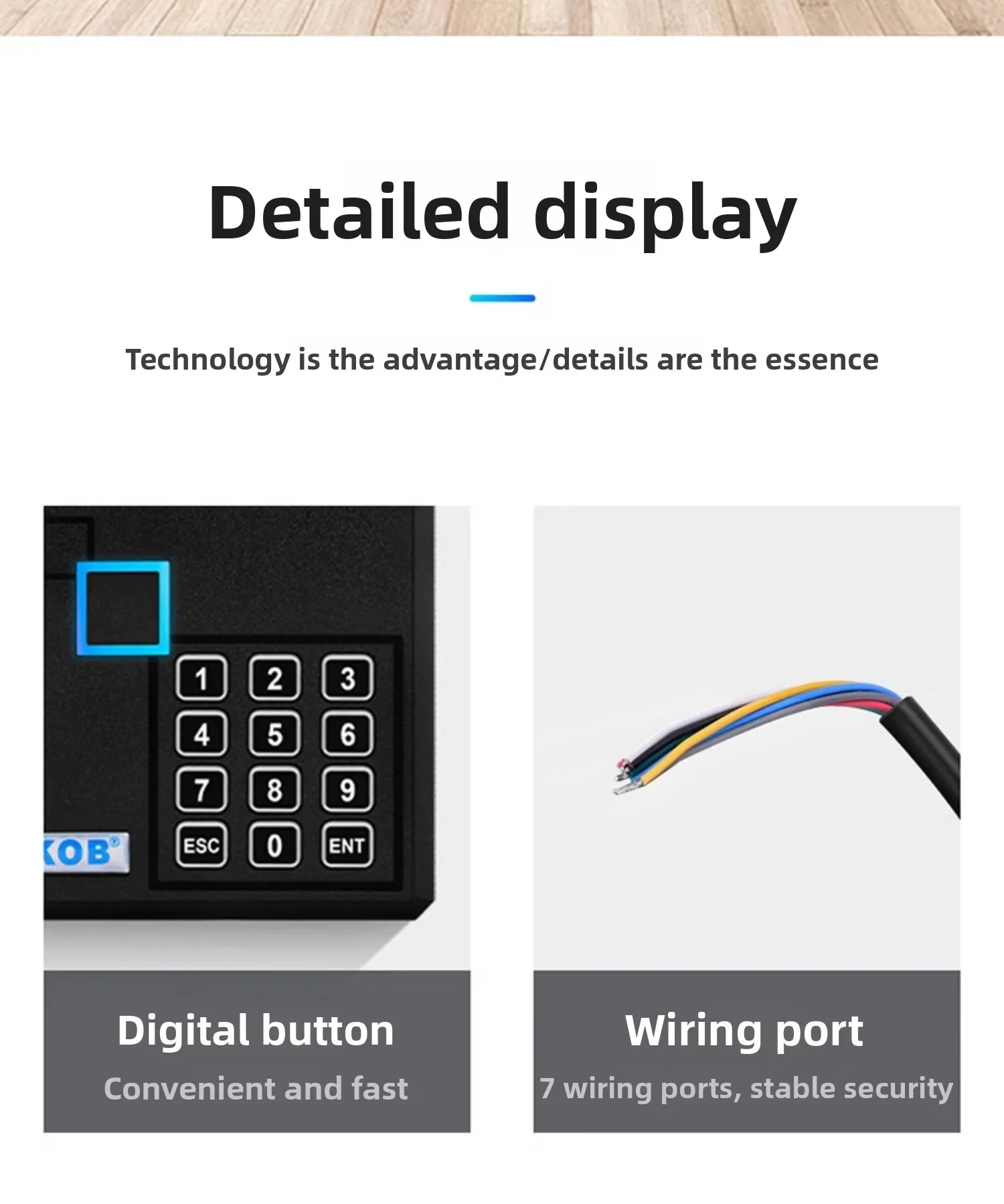 access control reader IDIC card reader WG26 waterproof adhesive WG34