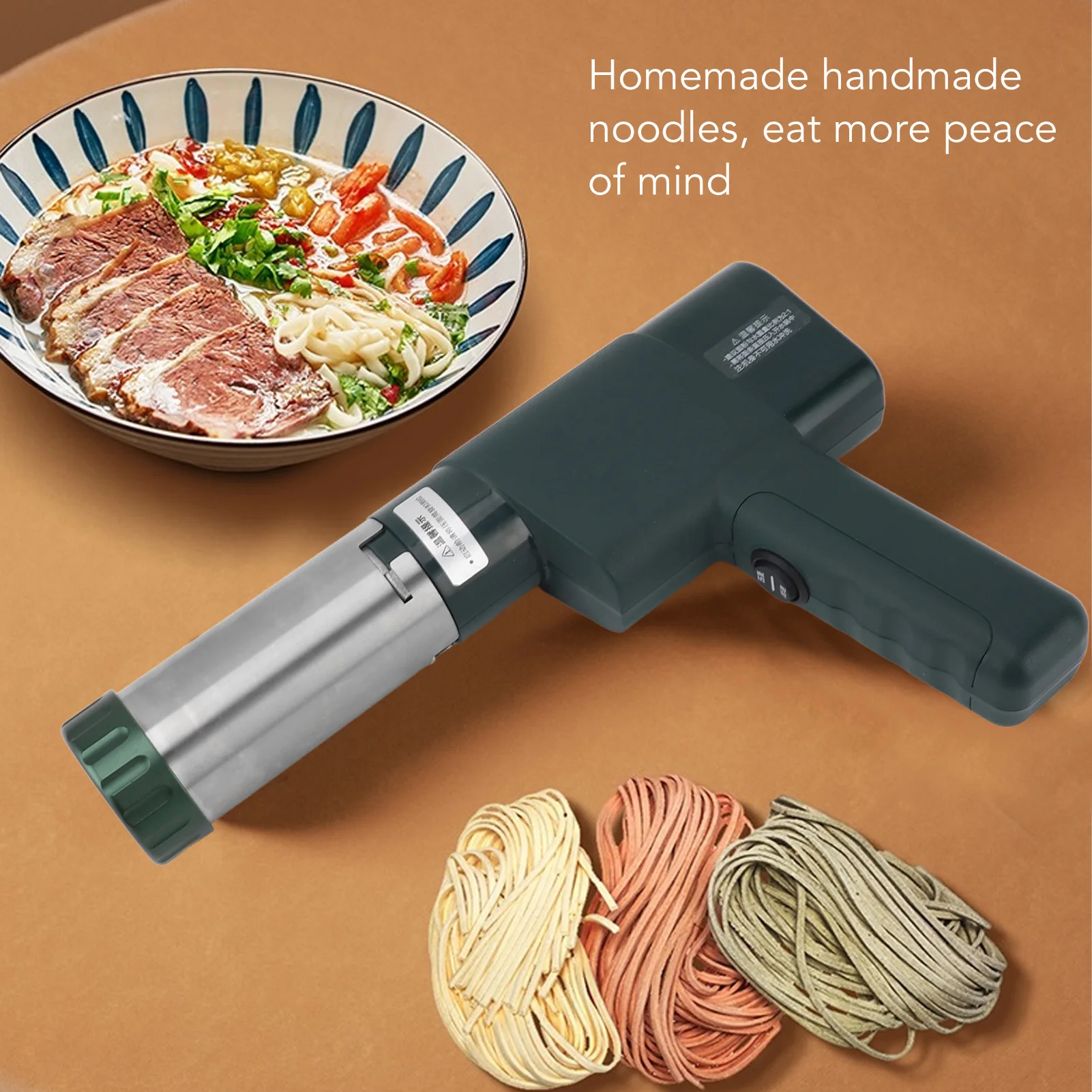 Electric Dough Press Machine Handheld Noodle Machine Portable Automatic Pasta Maker Electric Dough Press Spaghetti Maker