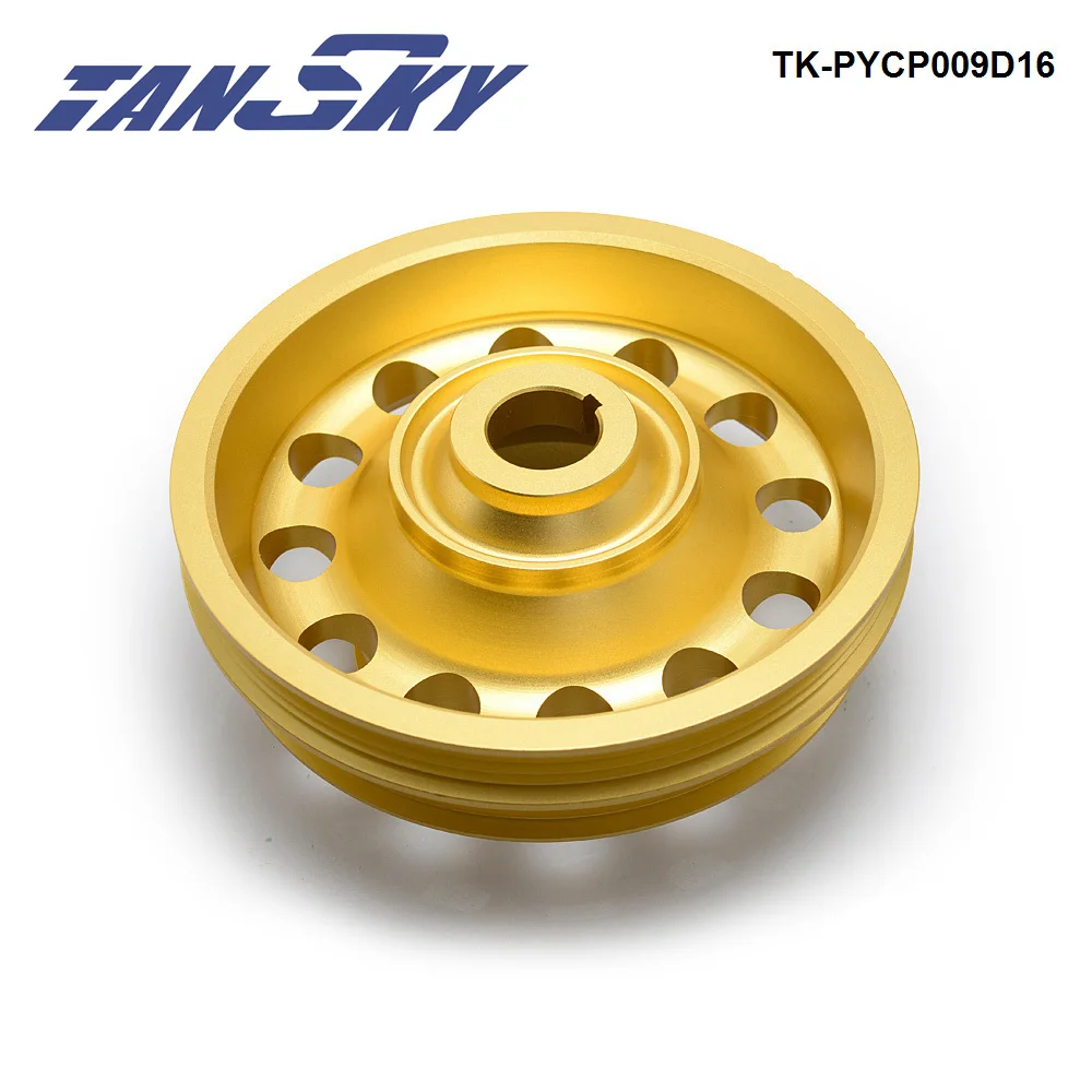 TANSKY Aluminum Light Weight Belt Drive Crank Pulley For Honda Civic 92-95 Del Sol TK-PYCP009D16
