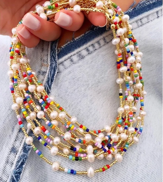 

Модный новый дизайн изысканный подарок ювелирные изделия ожерелье из натурального пресноводного жемчуга для женщин