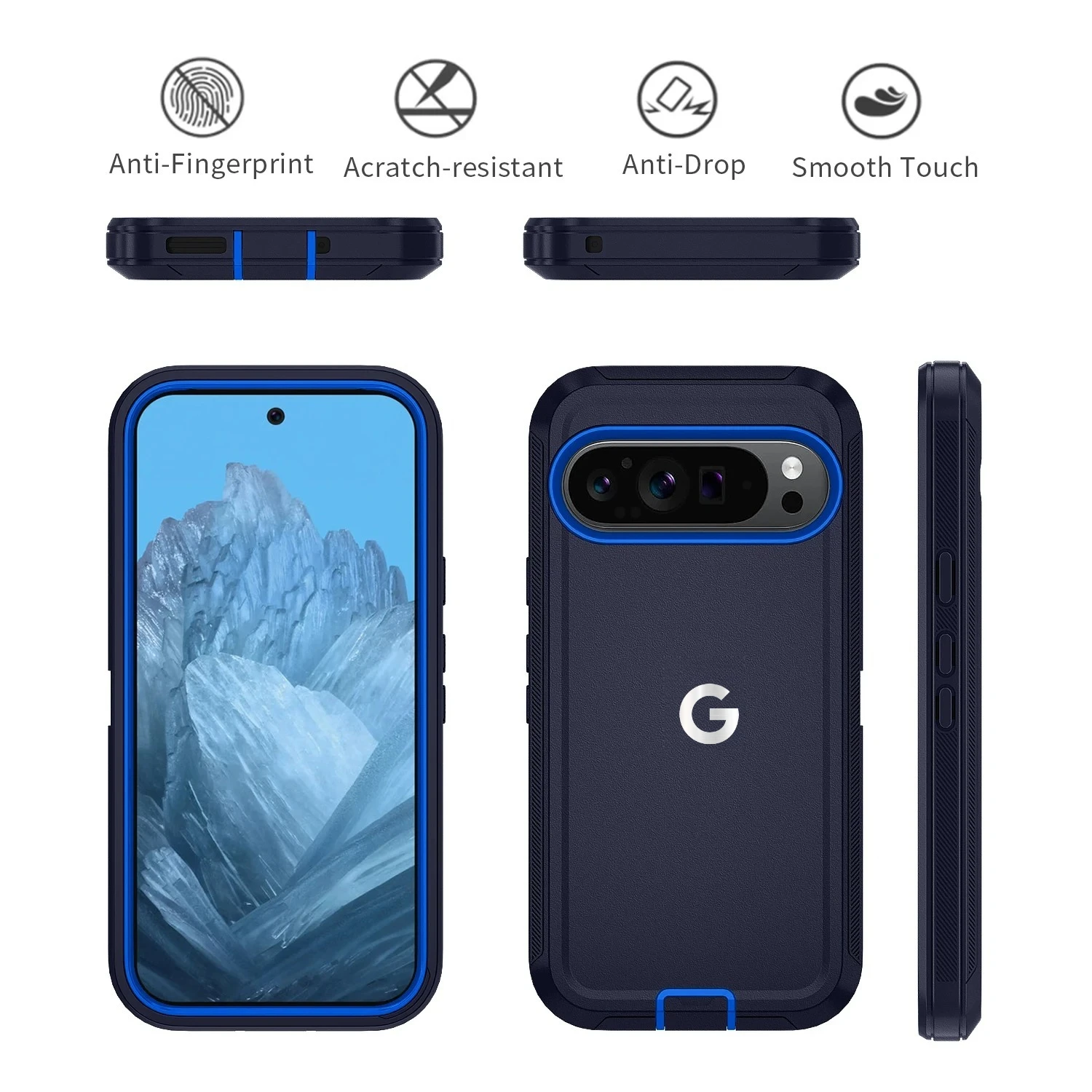 Heavy Duty Armor Shockproof Case with Wireless Charging Compatibility and Anti-Drop Protection