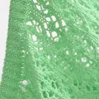 Women Jacquard Solid Knitted Hollow Out Pullover Sweater Vintage Lapel Neck Short Sleeve Female Chic Lady Tops - Image 6