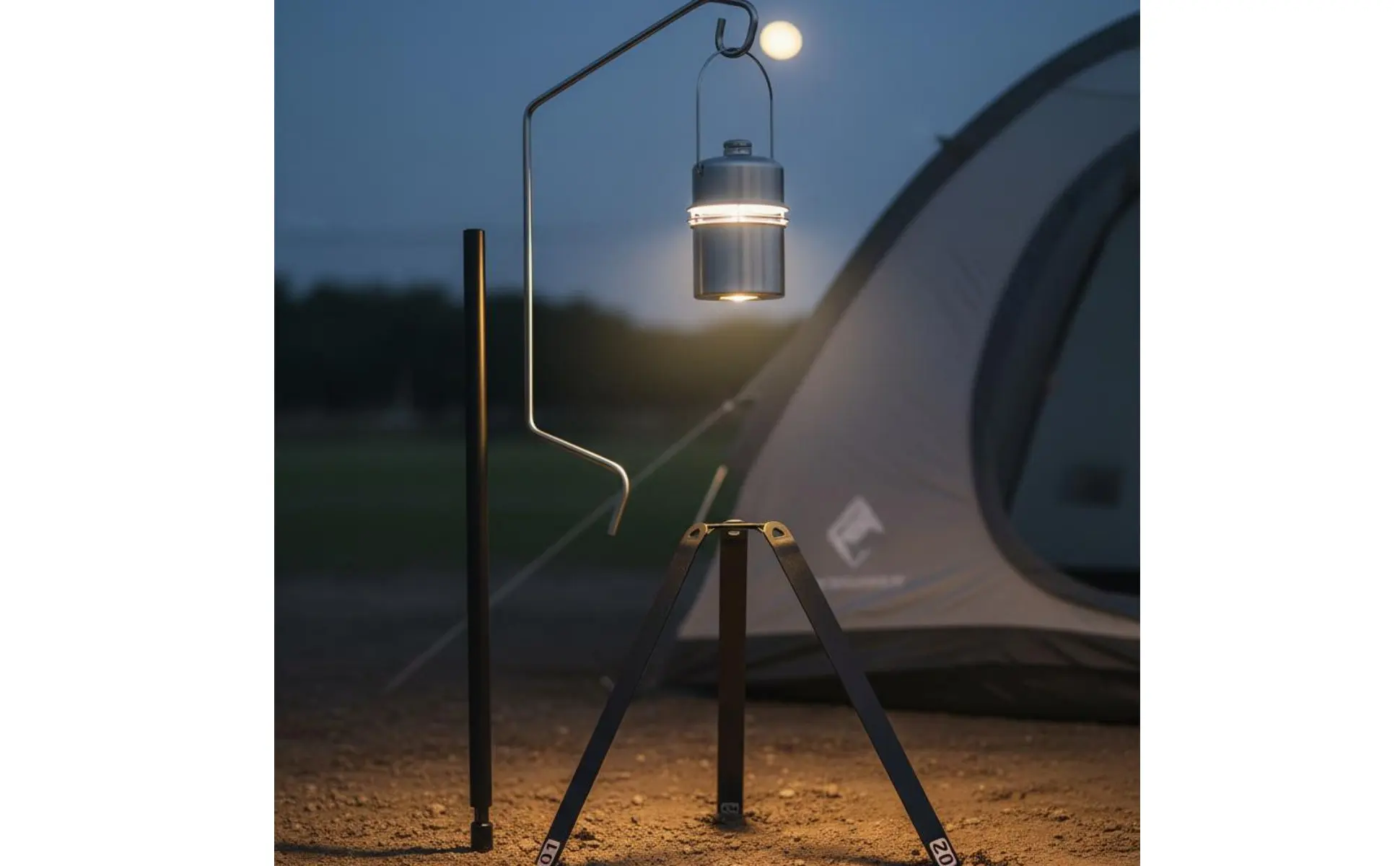 Tripod Lantern Stand Easy Assembly Folding Lantern Stand Portable Camping Lamp Holder Versatile for Campers, Tent