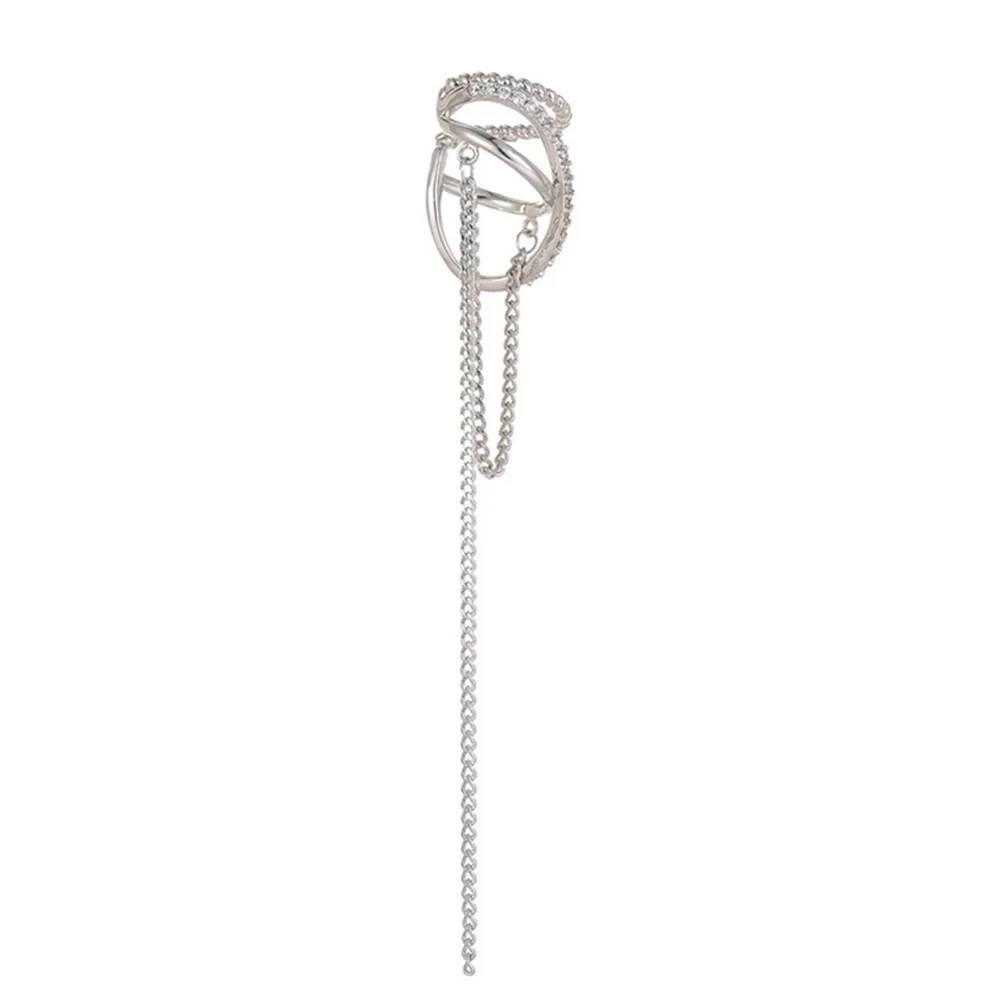 Long Chain Irregular Line Earclip Without Hole Earrings for Women Simple Non Piercing Earcuff Ear Accessories Jewelry KDE128 5