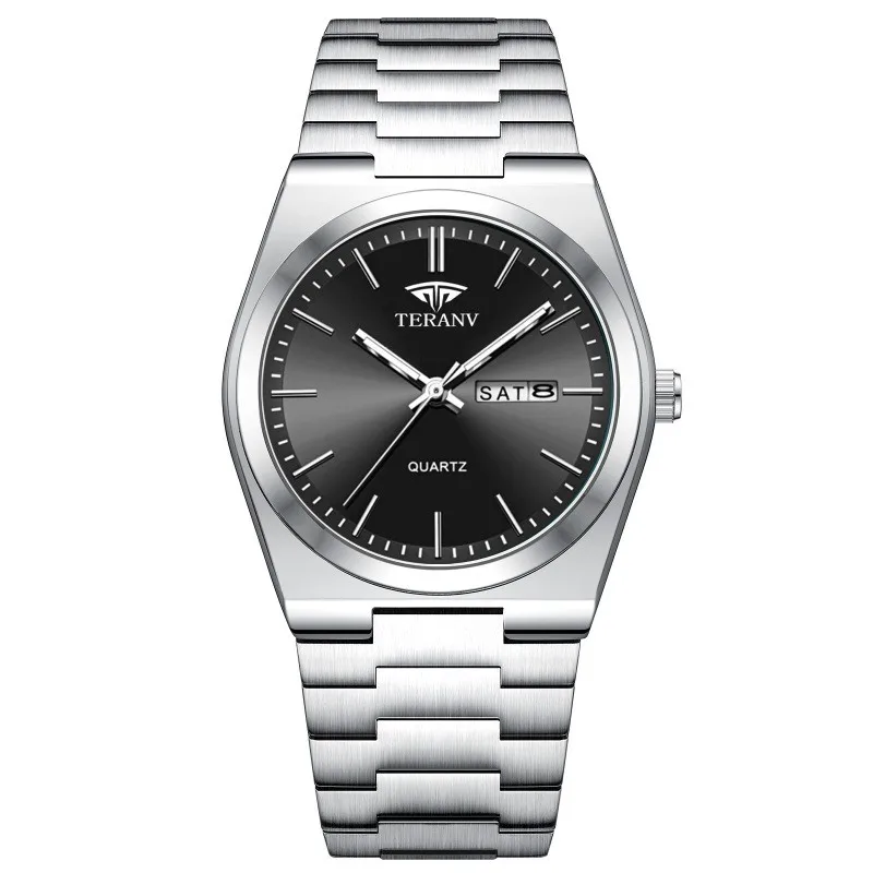 Men's Watch, Slim Stainless Steel Calendar Fashion Quartz Watch