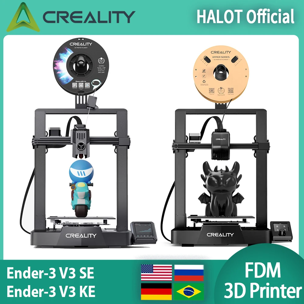 Creality Ender 3 V3 KE /Ender 3 V3 SE Upgraded Sprite Direct Drive Extruder Speed X-axis Linear Rail Auto Leveling 3D Printer 3d printer