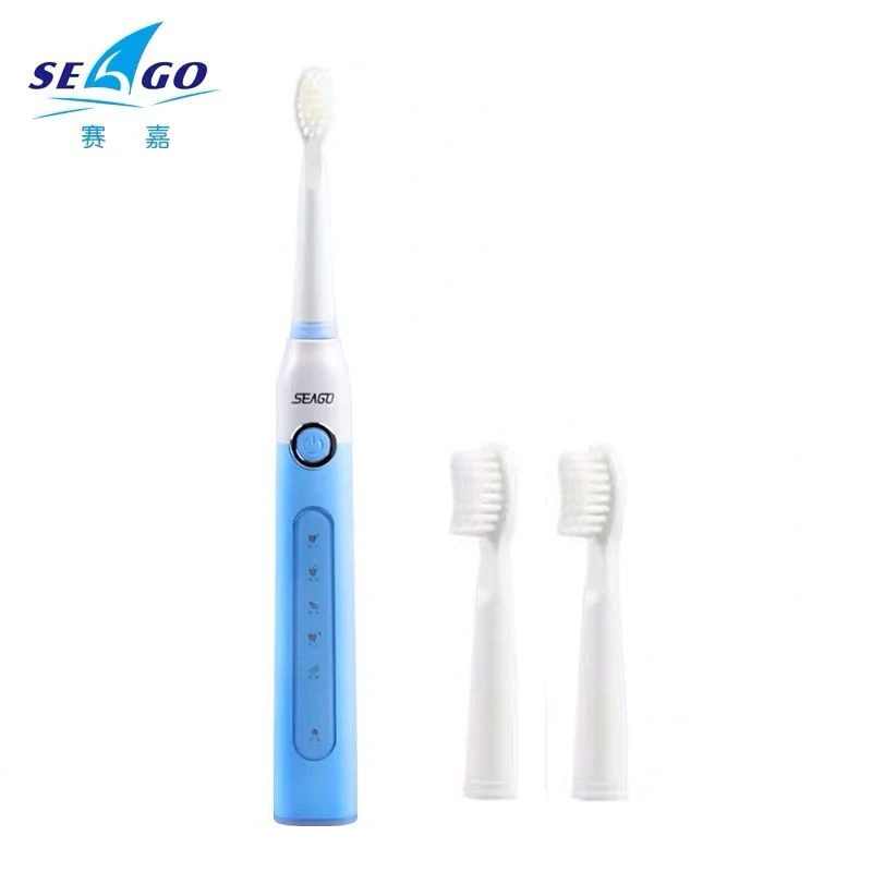 thumbnail image 1 of Cepillo de dientes eléctrico sónico Seago SG507 para adultos, cepillo de dientes con temporizador de 5 modos, recargable por USB, con cabezales de repuesto, 1 of 5