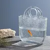 Clear Glass Vase Fish Tank Decoration Ornaments Handbag Decoration for Wedding Birthday Holiday Party Decoration 2