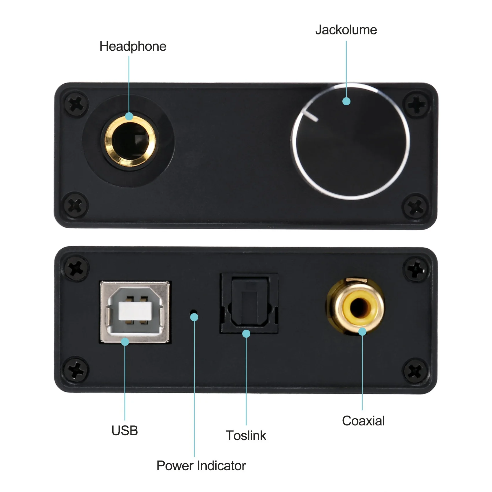 A75Q-USB-동축 S/PDIF 광학 3.5Mm/6.3Mm 헤드폰 변환기 USB DAC 디지털-아날로그 오디오 변환기(Windows XP용)