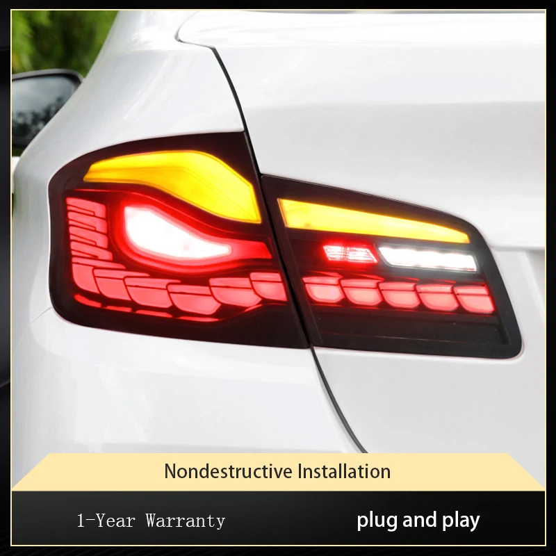 

Автомобильные фары для BMW 5 серии F18 F10 520 525 530 2010-2017 DRL Дракон со шкалой стильный дизайн сигнал поворота Задний Свет Аксессуары