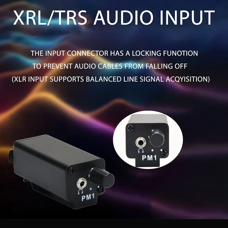 PM1 컴팩트 이어폰 앰프 전문가용 HIFI 인이어 스테레오 개인용 이어폰 앰프 XLR to 3.5MM 오디오 인터페이스