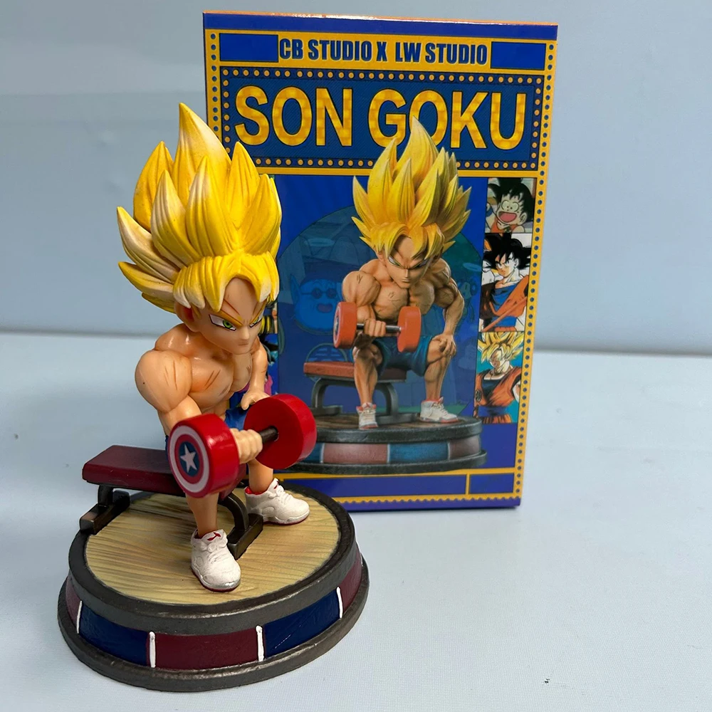 ドラゴンボール フィギュア バーベル 17 センチメートルドラゴンボールフィットネス孫悟空ボディー