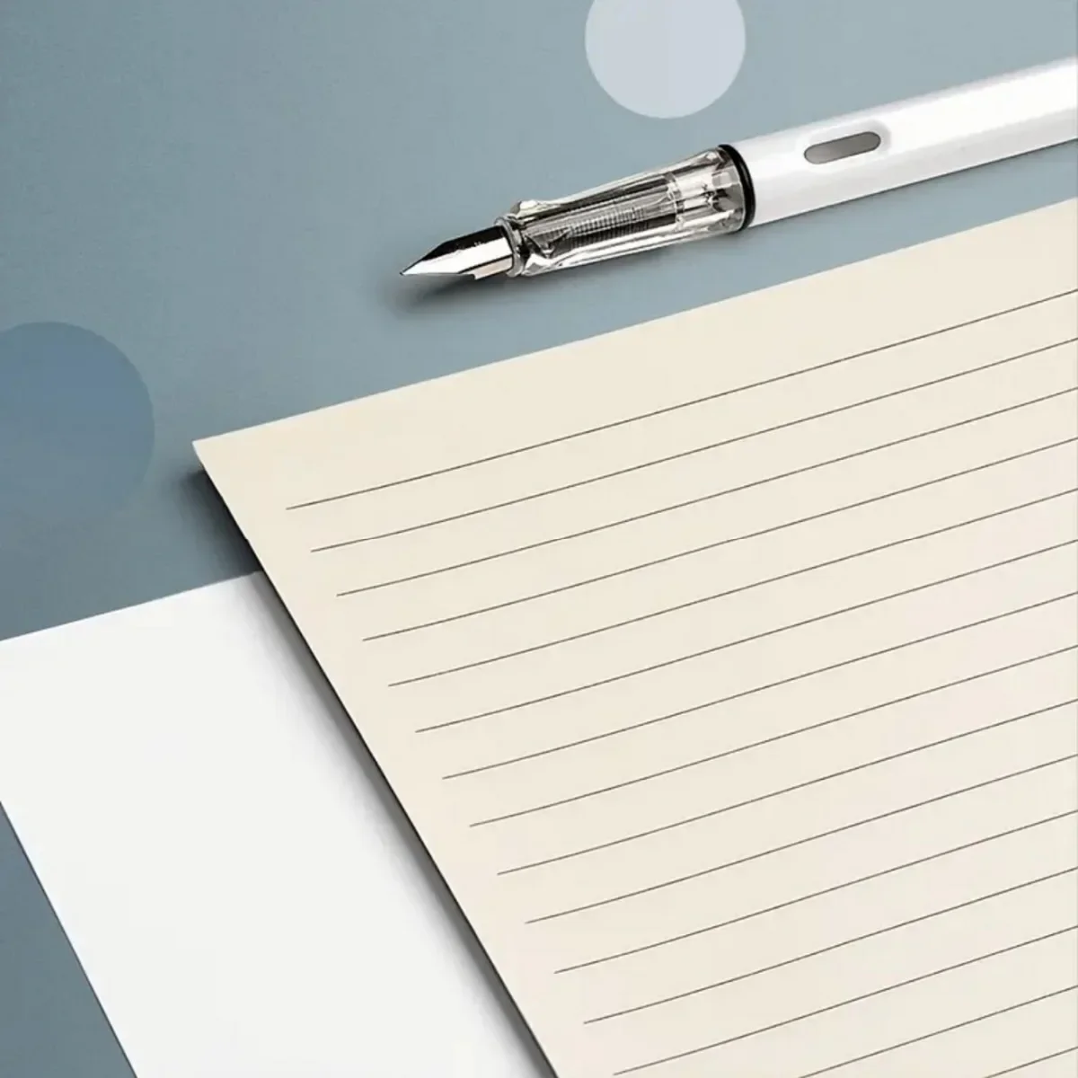 Set of 4 Simple Blue Coil Notebooks, 40 Sheets Each