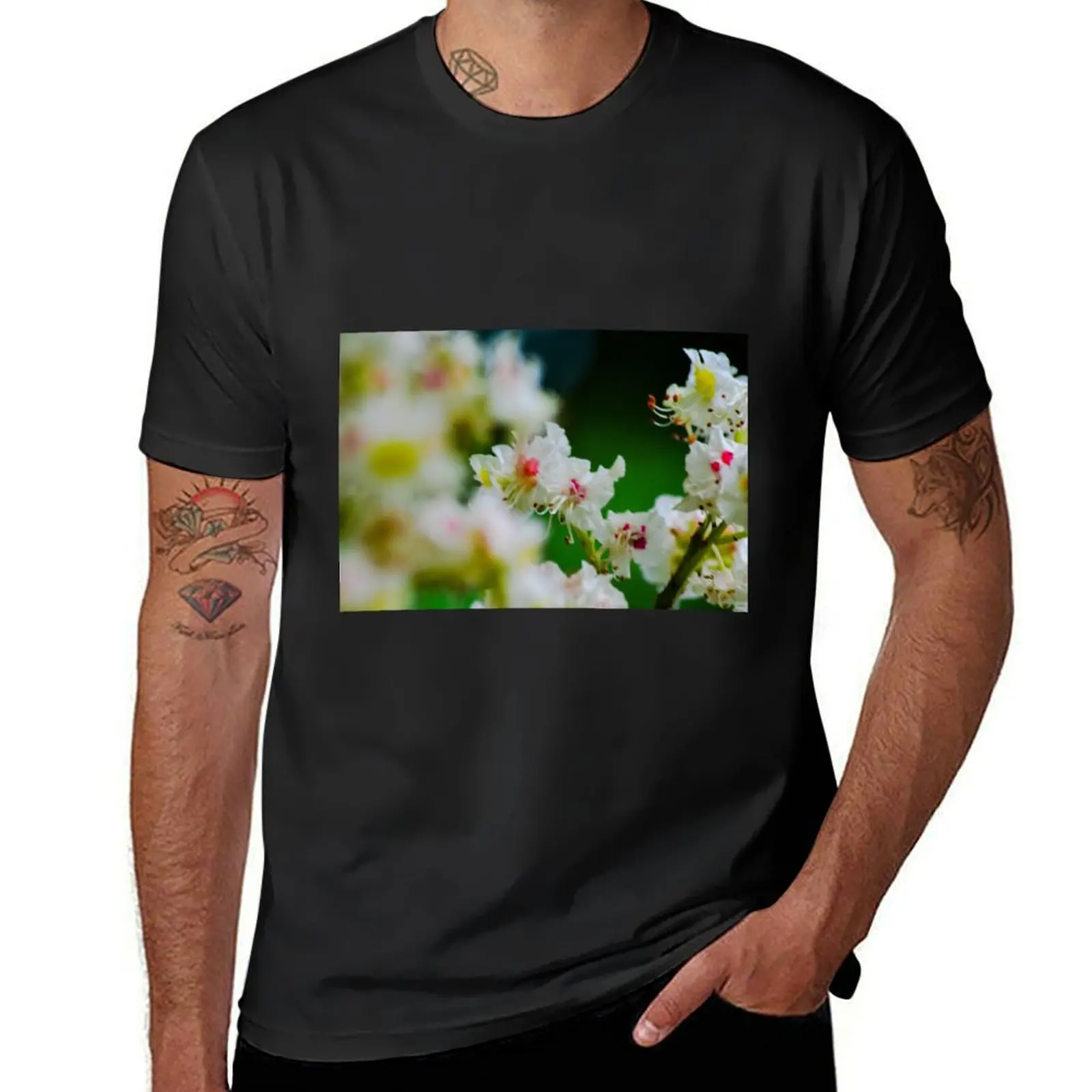 

Chestnut Blooms T-shirt Blouse funnys oversizeds T-shirt men