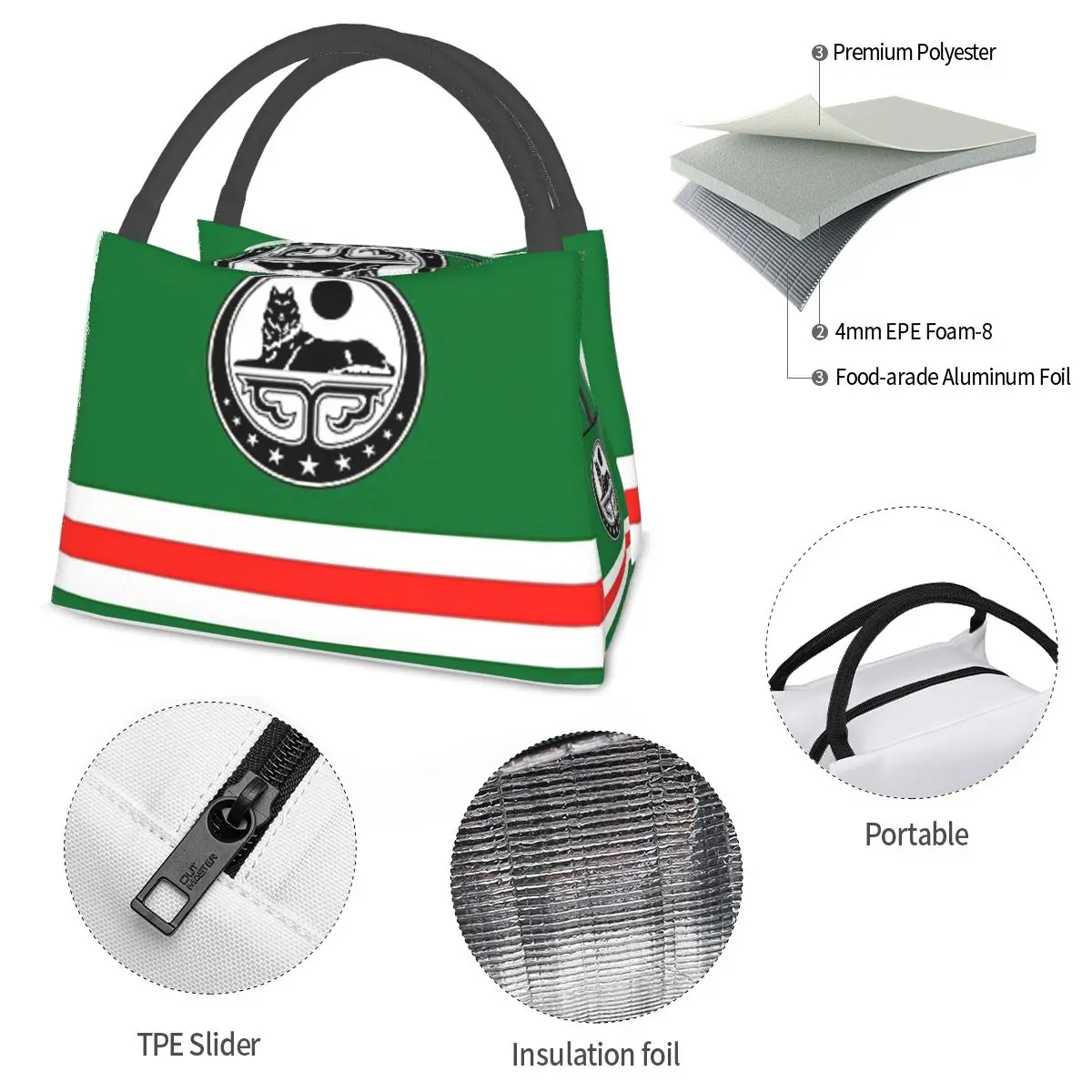 ICHKERIA FREEDOM - ICHKERIA FLAG Portable insulation bag for Cooler Thermal Food Office Pinic Container