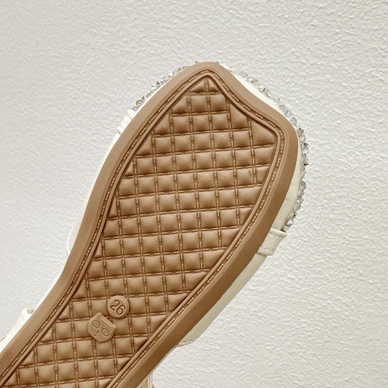 Girls Non Slip Ballet Flats Shoes with Glitter Bow