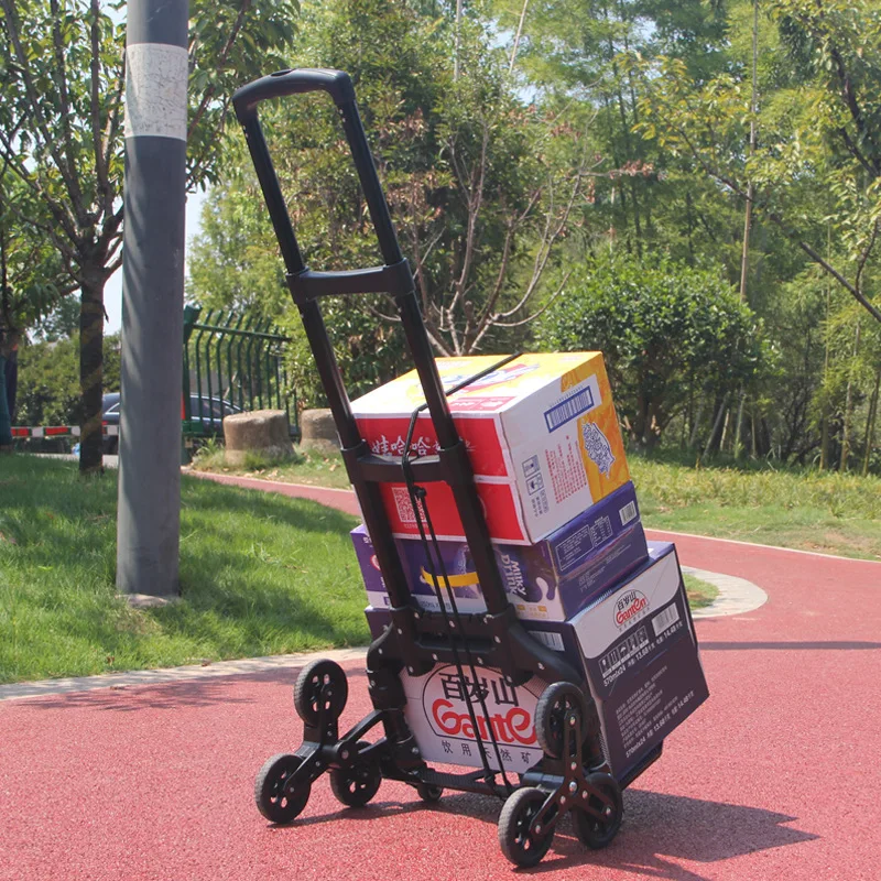 Folding Trolley Multi-function Practical Pulling Tool Cart Home Supermarket Shop Lightweight Beach Terrain Stair Climb Trolley