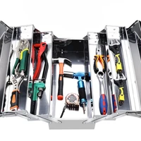 Three-Layer Folding Thickening Toolbox Stainless Steel Multi-Function Toolbox Industrial Portable Hardware Storage Household 2