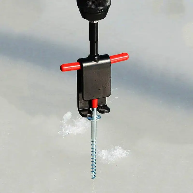 1개 아이스 낚시 쉘터 앵커 드라이버 도구, 수동 아이스 앵커 드릴 어댑터, 아이스 쉐이크 스테이크용 나사 설치 도구