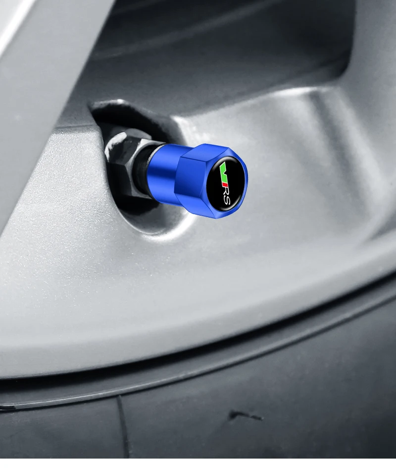 Car Wheel Tires Valves Tyre Stem Caps For Skoda VRS Octavia A7 Fabia Rapid Yeti Kodiaq Superb Accessories Car styling 4pcs tire valve caps tire valve cap tire stem cover