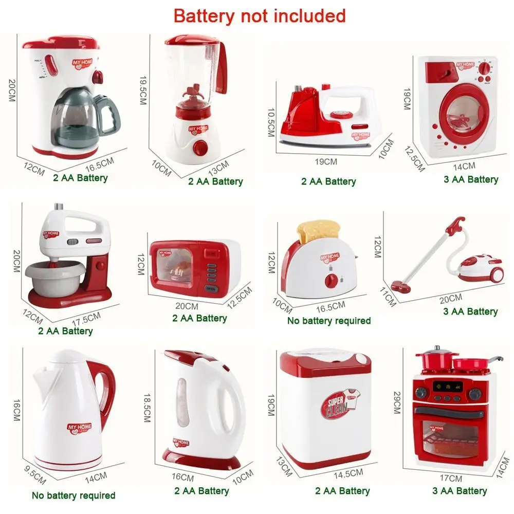 Kitchen Appliances Toys Toy Kitchen Set for Kids Play Kitchen Doll House Accessories Blender Coffee Maker Machine Mixer Toaster - 2
