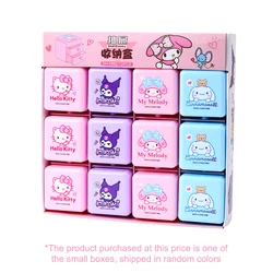 1pcs Cute Cartoon Sanrio Cinnamoroll My Melody Kuromi Drawer Storage Box Mini Jewelry Finishing Box Double Jewelry Box Gifts