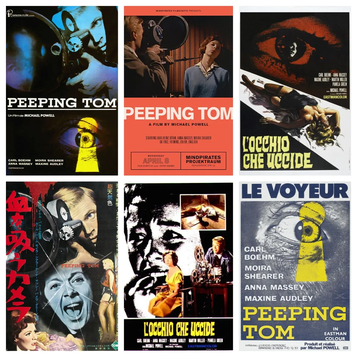 

Фильм Peeping Tom 1960, плакат на стену, наклейки, домашний Декор, живопись, настенное искусство
