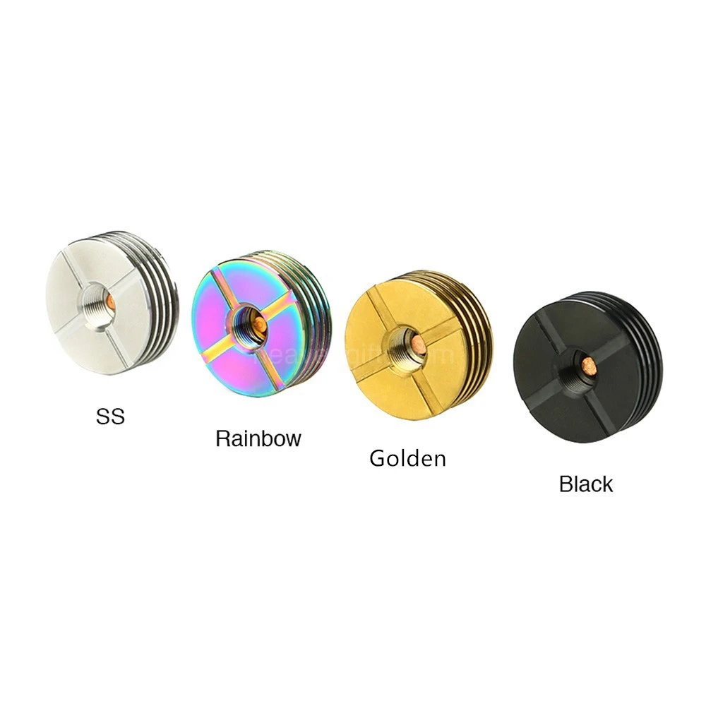 Connector Adapter 1PC 22MM/24MM/25MM Thread Base DIY 510 Stainless Steel Finned Heat Dissipation Heat Sink Deck 4 Colors