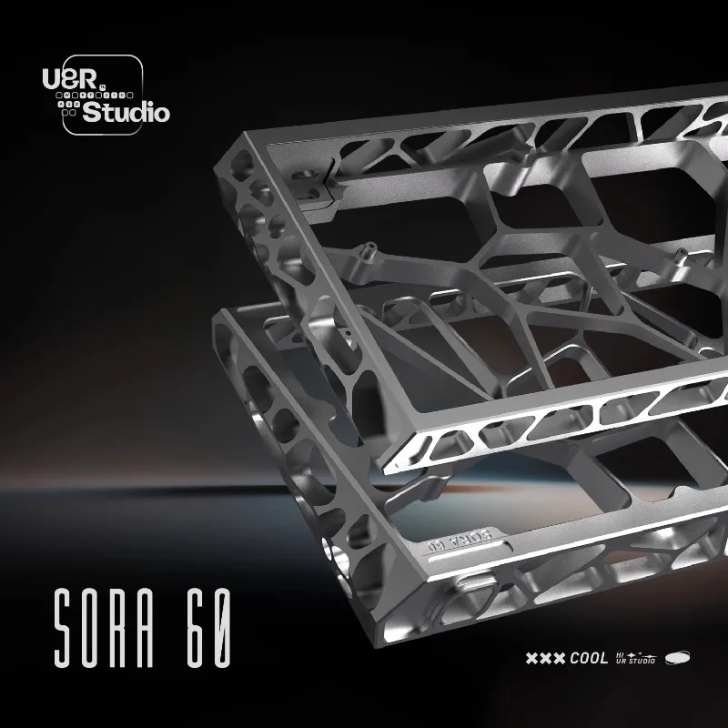 GH60 홀로우 키보드 케이스 Sora60 홀로우 CNC 알루미늄 합금 케이스 마그네틱 축 Wooting60he HM GT60 M64 커스텀 키보드 케이스