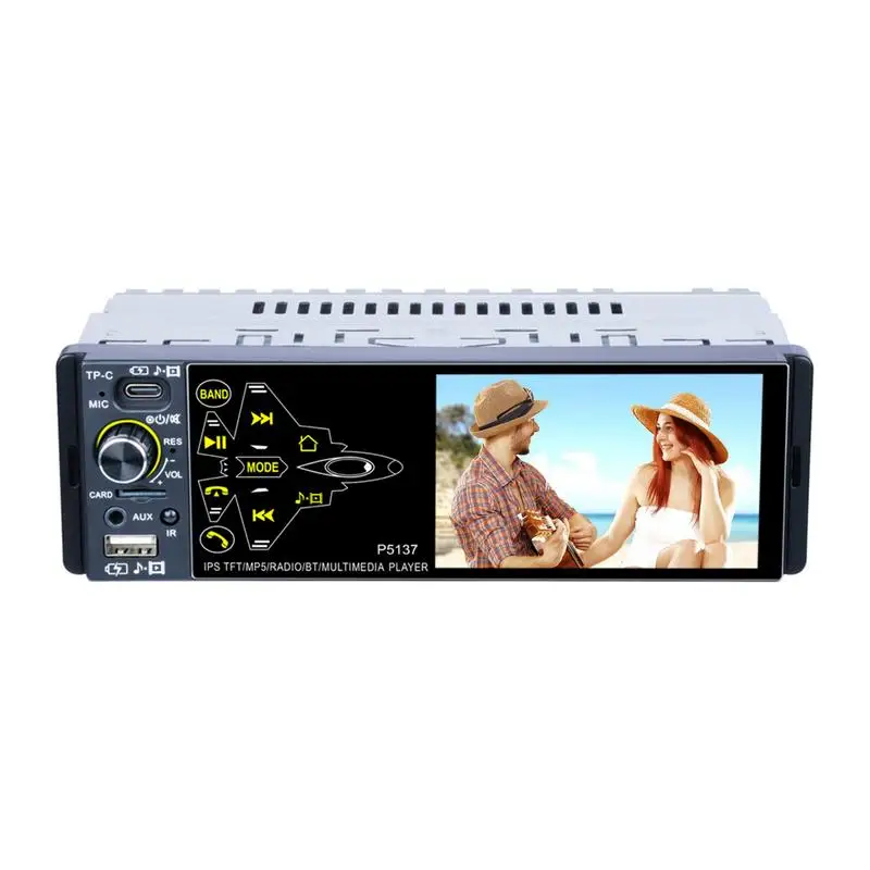 

Wireless Car Stereo Wireless Digital 3.8in Car Audio FM Receiver Digital MP5 Player Handsfree Calling USB/AUXs/TPC/RC/TF Port