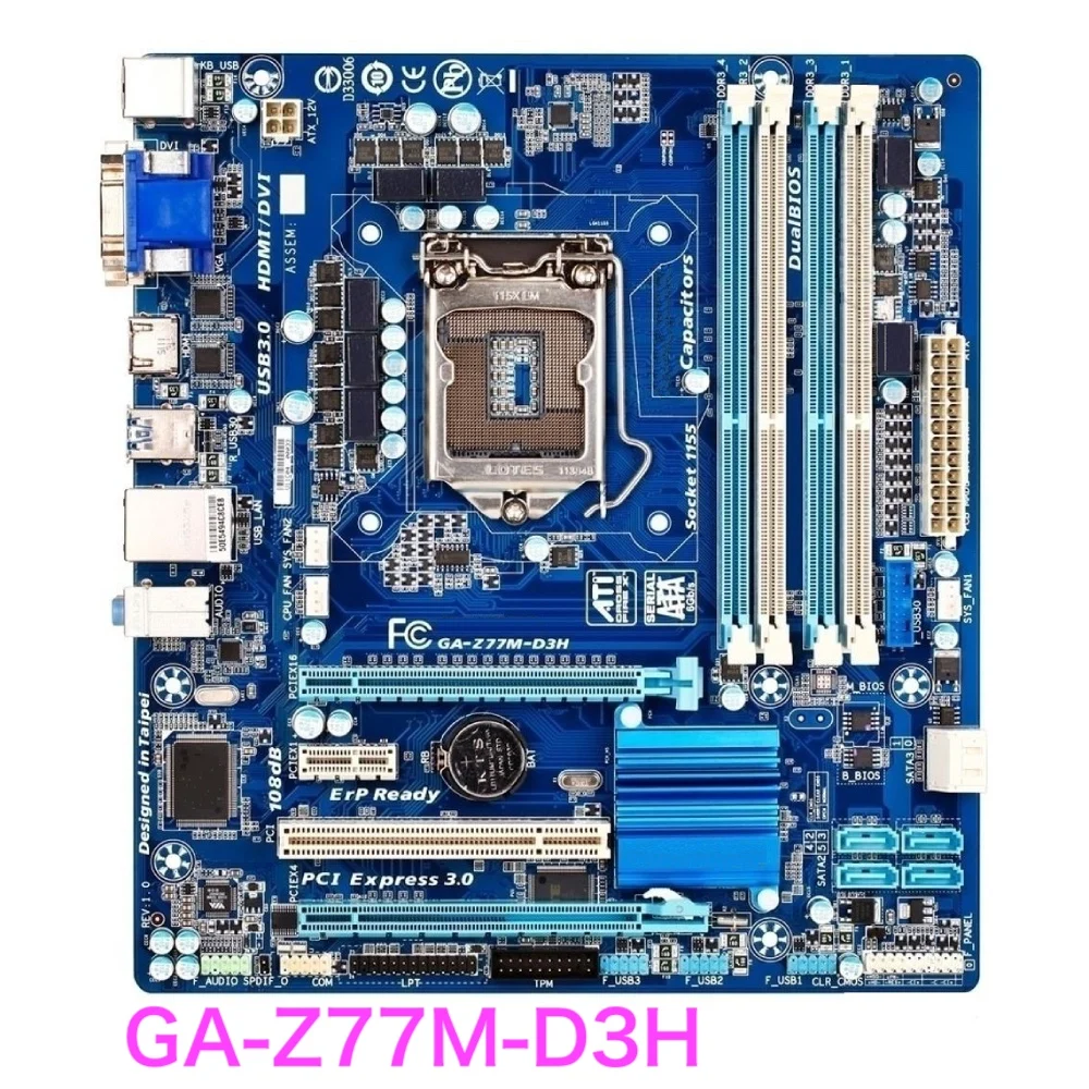 

Suitable For Gigabyte GA-Z77M-D3H Desktop Motherboard Z77 LGA1155 DDR3 Mainboard 100% Tested OK Fully Work
