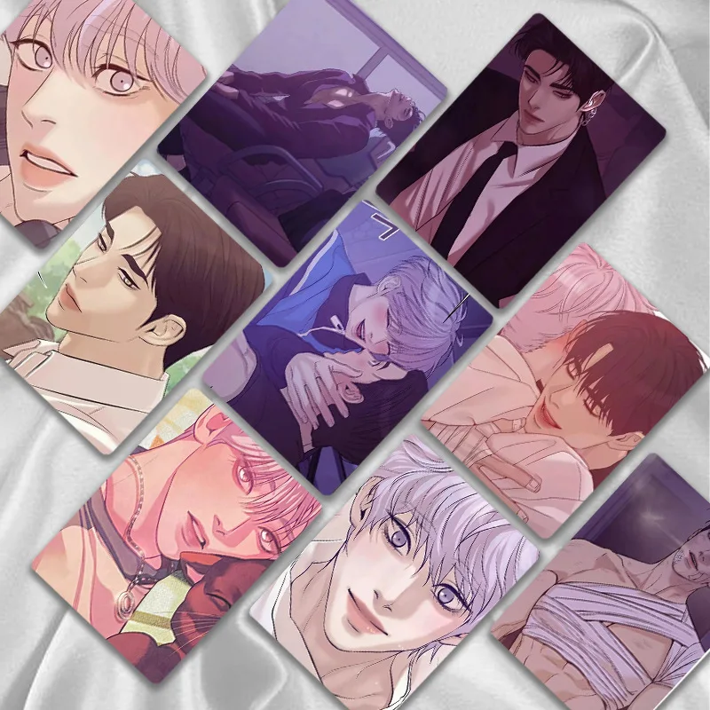 55 Pcs/Set Korean Manhwa Shell Pearl Boy Laser Lomo Card Jooha Dooshik Comic Characters HD Photocard Cosplay Gift kpop photo cards comics photo cards manga photo cards photo cards