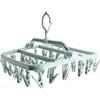 Foldable Drying Rack for Clothes Hanger with 32 ClipsDrip Hanger Plastic Hanging Drying Rack for Clothes  Underwear Socks Clip 1