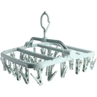 Foldable Drying Rack for Clothes Hanger with 32 ClipsDrip Hanger Plastic Hanging Drying Rack for Clothes  Underwear Socks Clip 1
