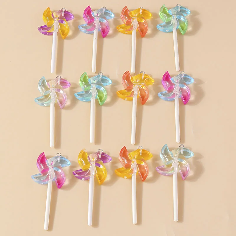 Leslie 10 Stück 3D Sweet Candy Lollipop Charm-Anhänger für Schmuckherstellung, Halskette, Ohrringe, DIY-Zubehör, Zubehör – Detail 20