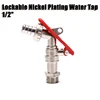 Garden Hose Faucet With Lock Water Tank Connector Replacement Tools 1/2 Inch Brass Wire Water Tap Lockable Faucet 6