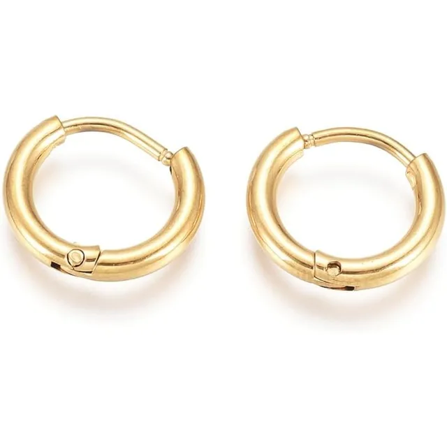 Jewelry 12 Gauge Hoop Earrings Plain Gold Hoop Earring MARIA TASH
