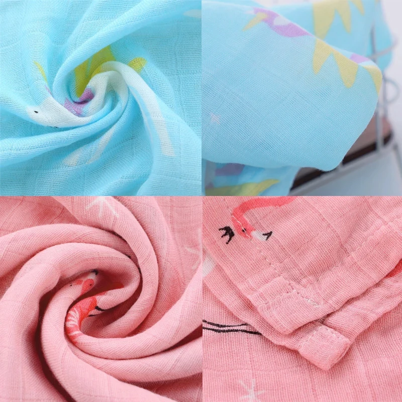 Muslin Cotton Swaddle Blankets For Kids Unicorn Patterns Multi-use Newborn Swaddle Infant Gauze Both Towel Baby Wrap cotton muslin blanket,cotton blanket,swaddle blanket,cotton swaddle,cotton gauze blanket