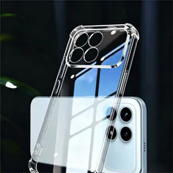 Thick Shockproof Clear Transparent TPU Phone Case with Soft Cover - Poco X5 (Clear)