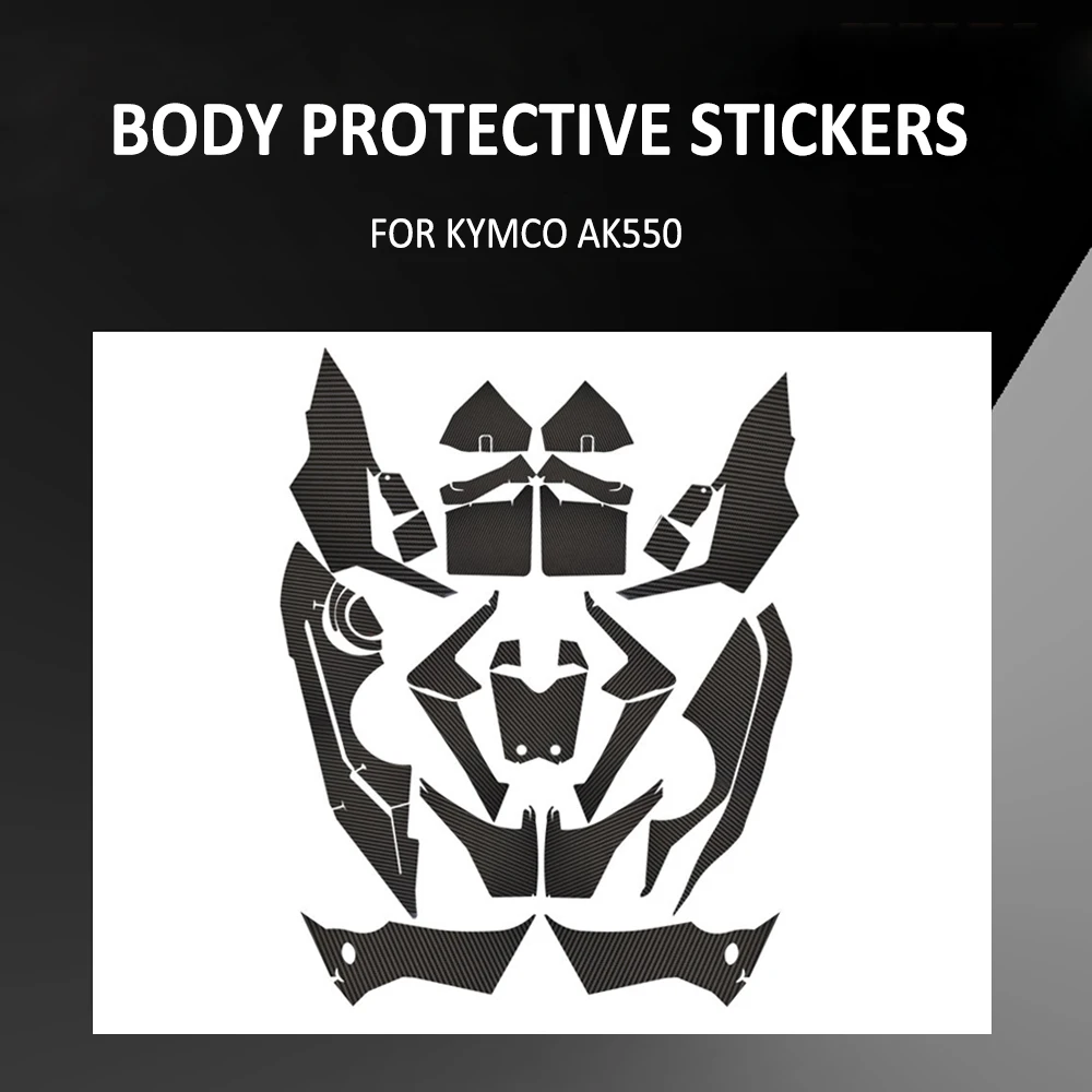 

NEW Motorcycle Body Anti Scratch Rubber Carbon Fiber Pattern Decorative Protective Decal Sticker Pad For Kymco AK550 AK 550