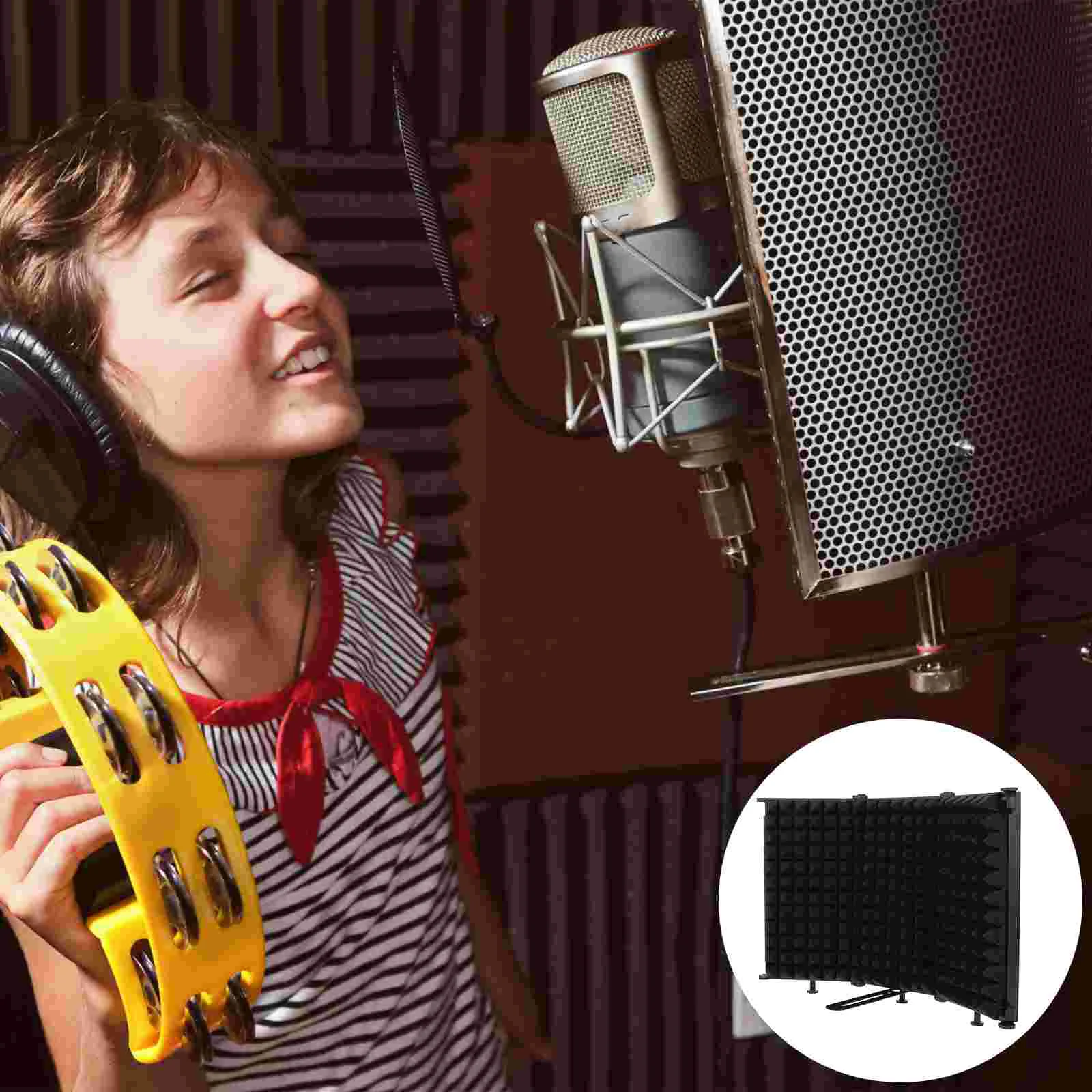 

Шумоподавляющая доска для микрофона складной защитный ветрозащитный Железный Практичный чехол