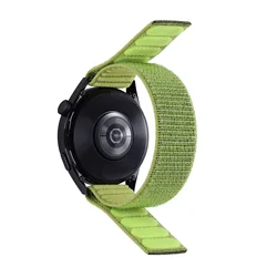 Premium Hook and Loop Nylon Strap Watchband, 22mm - Versatile and Durable Design - 22mm width (Light Green)