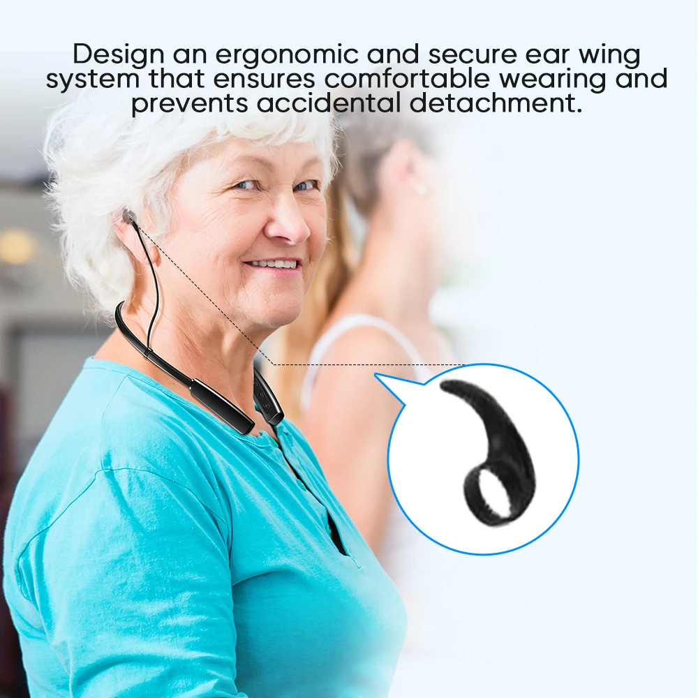 Rechargeable Neckband Hearing Amplifier for Seniors