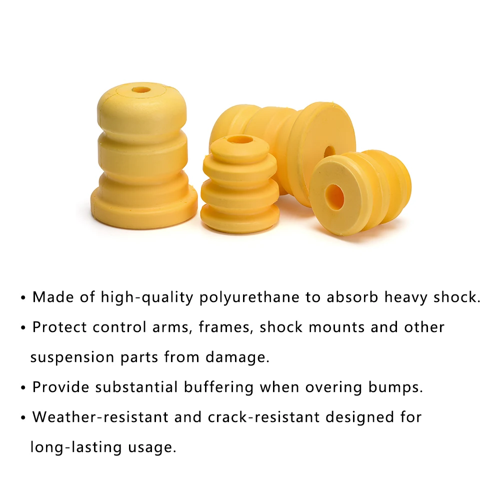 4Pcs Front Rear Shock Absorber Bump Stop Car Suspension Control Arm Bumper Buffering Block 15153958 15039397 for Chevrolet GMC shock absorber buffer
